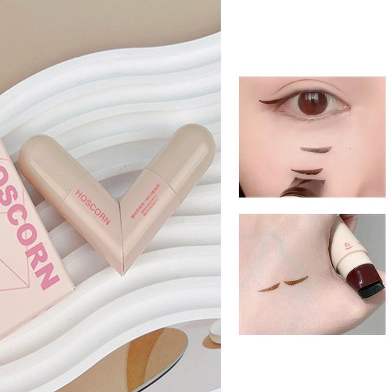 Waterproof double-ended eyeliner for beginners, precise stamping, smudge-proof, long-lasting, sweat-proof, one-step application, easy and convenient.